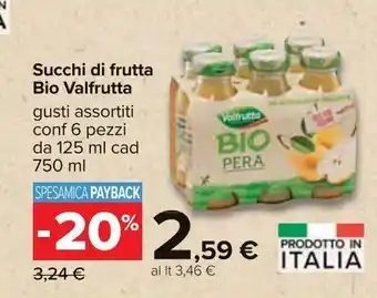Carrefour Iper Succhi di frutta valfrutta offerta