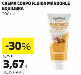 Coop Crema corpo fluida mandorle equilibra offerta