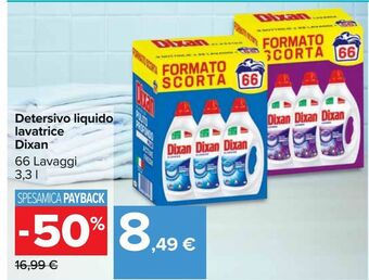 Carrefour Iper Detersivo liquido lavatrice dixan offerta