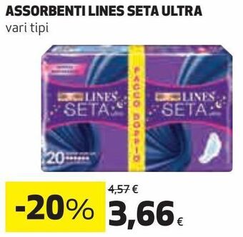Coop Assorbenti lines seta ultra offerta