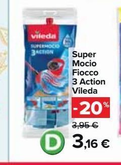 Carrefour Market Super mocio fiocco 3 action vileda offerta
