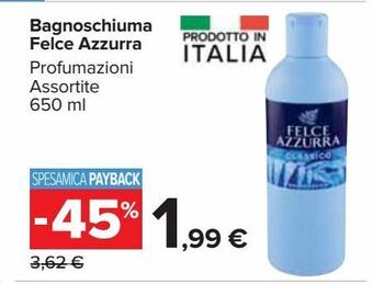 Carrefour Market Bagno schiuma felce azzurra profumazioni assortite 650 ml offerta