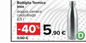 Carrefour Market Bottiglia termica inox offerta