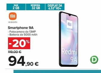 Carrefour Iper Smartphone 9a offerta