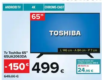 Carrefour Iper Tv toshiba 65" offerta