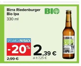 Carrefour Iper Birra riedenburger bio ipa offerta