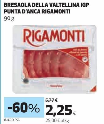 Bresaola della valtellina igp punta d'anca rigamonti
