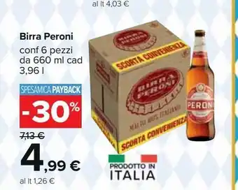 Carrefour Iper Birra peroni offerta