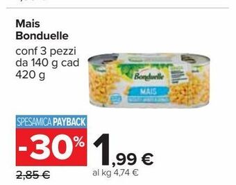 Carrefour Iper Mais bonduelle offerta