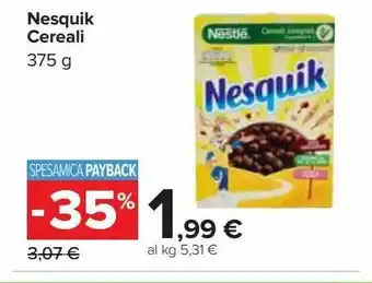 Carrefour Market Cereali nesquik 375g offerta