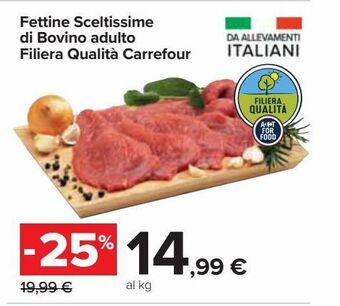 Carrefour Market Fettine sceltissime di bovino adulto filiera qualità carrefour offerta