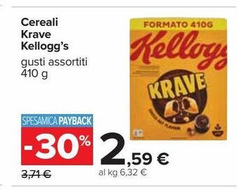 Carrefour Iper Cereali krave kellogg's offerta