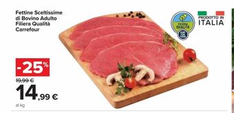 Carrefour Iper Fettine sceltissime di bovino adulto filiera qualità carrefour offerta