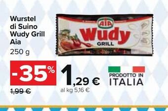 Carrefour Iper Wurstel di suino wudy grill aia offerta