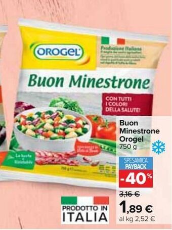 Carrefour Iper Buon minestrone orogel offerta