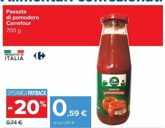 Carrefour Iper Passata di pomodoro carrefour offerta