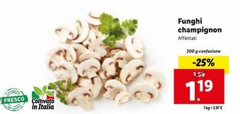 Lidl Funghi champignon offerta