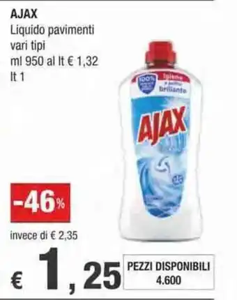 Crai Ajax Liquido pavimenti 950 ml offerta