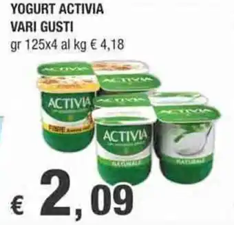 Crai Activia Yogurt vari gusti 125 gr x 4 offerta