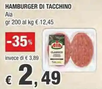 Crai Aia Hamburger di Tacchino 200 gr offerta
