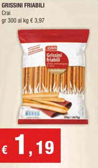 Crai Crai Grissini Friabili 300 gr offerta