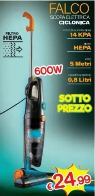 Satur Falco Scopa Elettrica Ciclonica 600w offerta