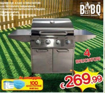 Satur Barbecue A Gas 4 Bruciatori offerta