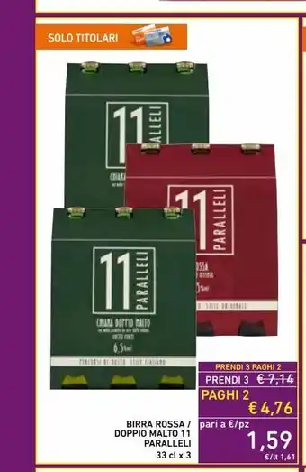 Birra rossa / doppio malto 11 paralleli
