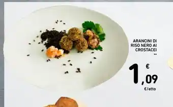 Spazio Conad Arancini di riso nero ai crostacei offerta