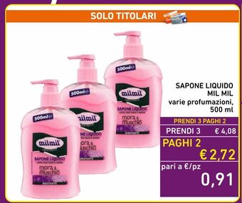 Spazio Conad Sapone liquido mil mil offerta