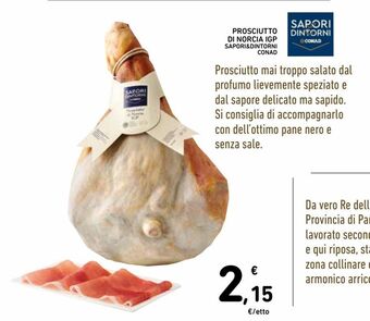 Spazio Conad Prosciutto di norcia igp offerta