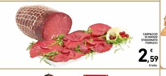 Spazio Conad Carpaccio di manzo stagionato fiorucci offerta