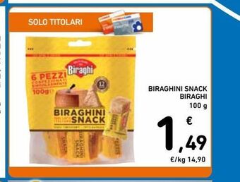 Spazio Conad Biraghini snack biraghi 100 g offerta