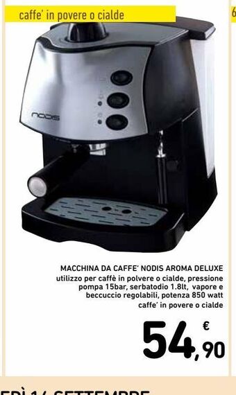 Spazio Conad Macchina da caffè nodis aroma deluxe offerta