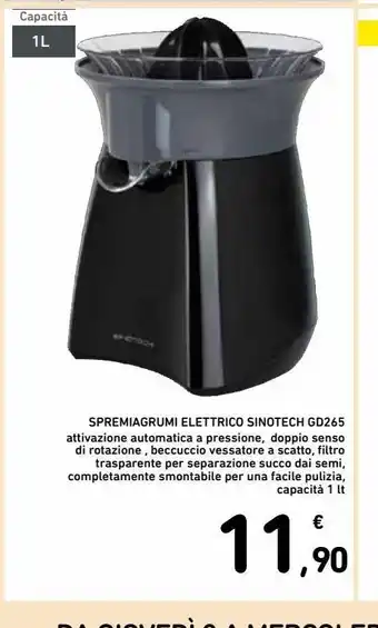 Spazio Conad Spremiagrumi elettrico sinotech gd265 offerta