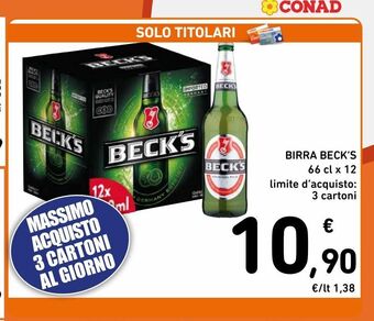 Spazio Conad Birra beck's offerta