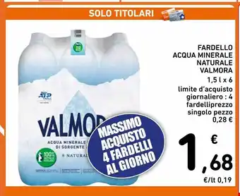 Spazio Conad Fardello acqua minerale naturale valmora offerta
