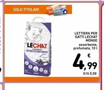 Spazio Conad Lettiera per gatti le chat monge offerta