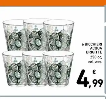 Spazio Conad 6 bicchieri acqua brigitte offerta