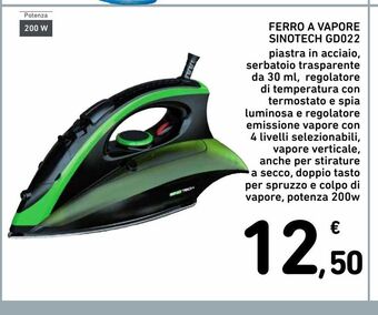 Spazio Conad Ferro a vapore sinotech gd022 offerta