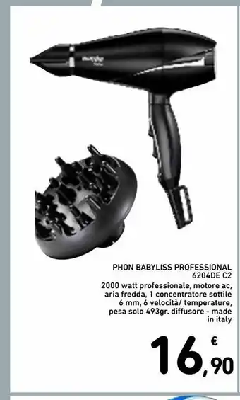 Spazio Conad Phon babyliss professional 6204de c 2 offerta