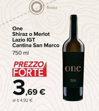 One shiraz o merlot lazio igt cantina san marco