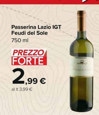 Carrefour Iper Passerina lazio igt feudi del sole offerta