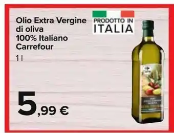 Carrefour Iper Olio extra vergine di oliva 100% italiano carrefour offerta