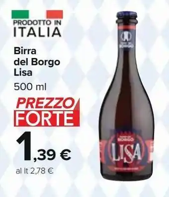 Carrefour Iper Birra del borgo lisa offerta