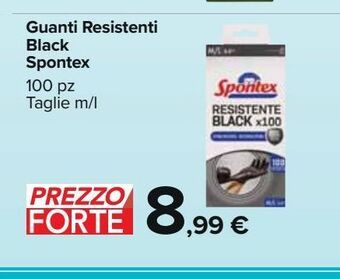 Carrefour Iper Guanti resistenti black spontex offerta
