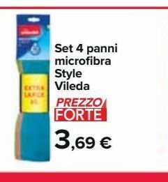 Carrefour Iper Set 4 panni microfibra style vileda offerta