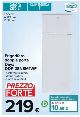 Carrefour Iper Frigorifero doppia porta daya offerta
