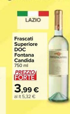 Carrefour Iper Frascati superiore doc fontana candida offerta