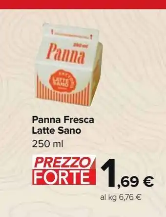 Carrefour Market Panna fresca latte sano 250ml offerta